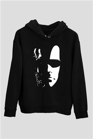 The Terminator Siyah Unisex Kapşonlu Sweatshirt
