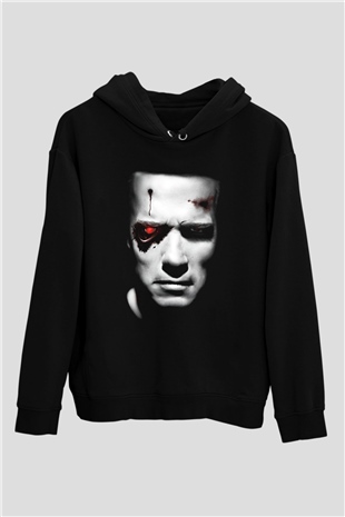 The Terminator Siyah Unisex Kapşonlu Sweatshirt