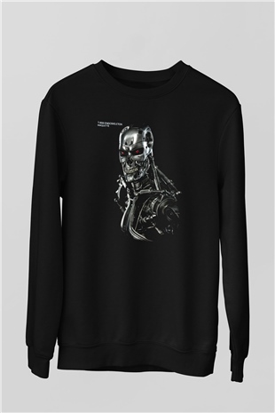 The Terminator Siyah Unisex Sweatshirt