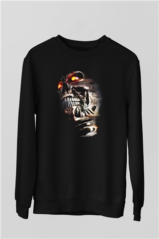The Terminator Siyah Unisex Sweatshirt