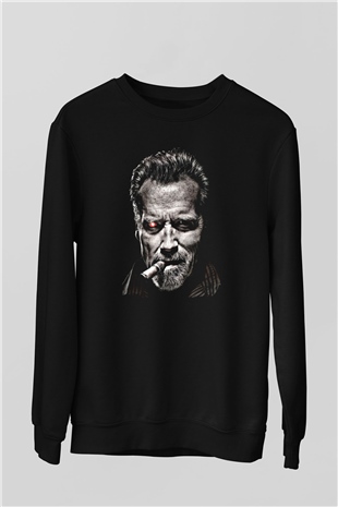 The Terminator Siyah Unisex Sweatshirt