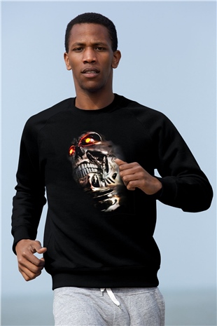 The Terminator Siyah Unisex Sweatshirt