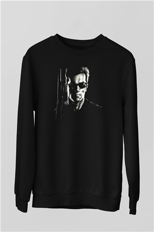 The Terminator Siyah Unisex Sweatshirt