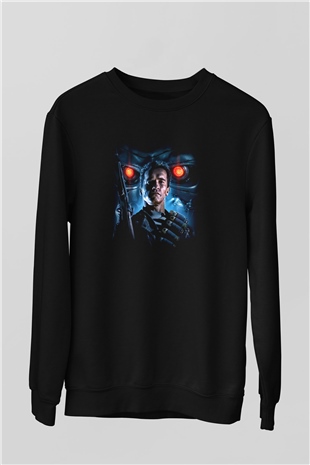 The Terminator Siyah Unisex Sweatshirt