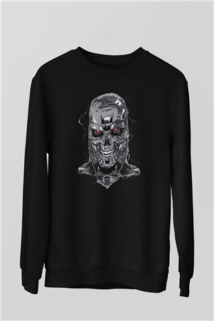The Terminator Siyah Unisex Sweatshirt
