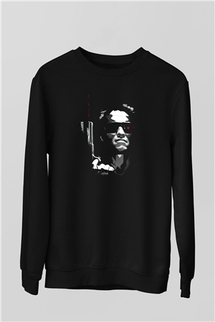 The Terminator Siyah Unisex Sweatshirt