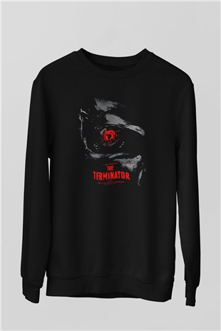 The Terminator Siyah Unisex Sweatshirt