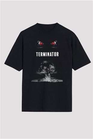 The Terminator Siyah Oversize Tişört Oversize T-shirt