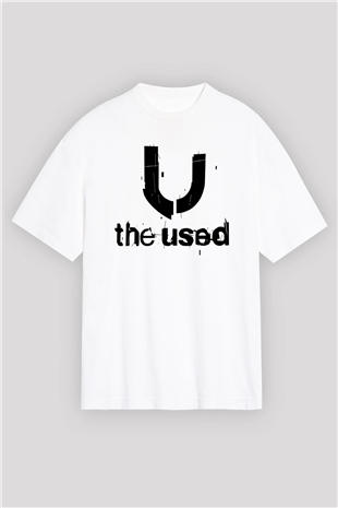 The Used Beyaz Unisex Oversize Tişört T-Shirt