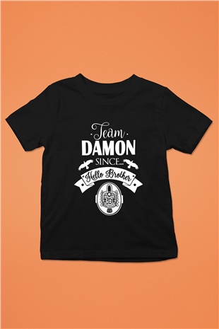 The Vampire Diaries Baskılı Siyah Unisex Çocuk Tişört
