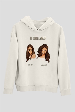 The Vampire Diaries Beyaz Unisex Kapşonlu Sweatshirt