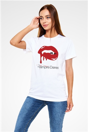 The Vampire Diaries Beyaz Unisex Tişört T-Shirt