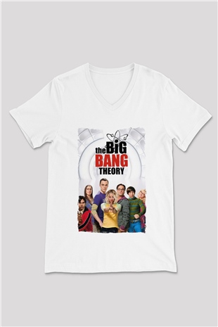 The Vampire Diaries Beyaz Unisex V Yaka Tişört