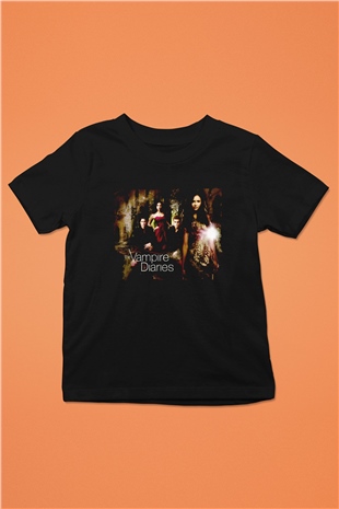 The Vampire Diaries Siyah Unisex Çocuk Tişört