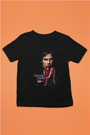 The Vampire Diaries Siyah Unisex Çocuk Tişört