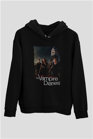 The Vampire Diaries Siyah Unisex Hoodie