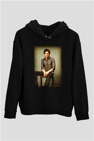 The Vampire Diaries Siyah Unisex Hoodie
