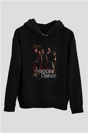 The Vampire Diaries Siyah Unisex Hoodie