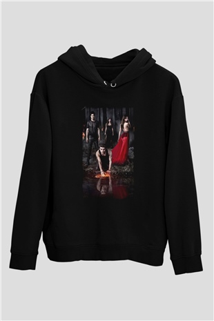 The Vampire Diaries Siyah Unisex Hoodie