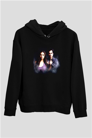 The Vampire Diaries Siyah Unisex Hoodie