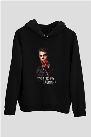 The Vampire Diaries Siyah Unisex Hoodie