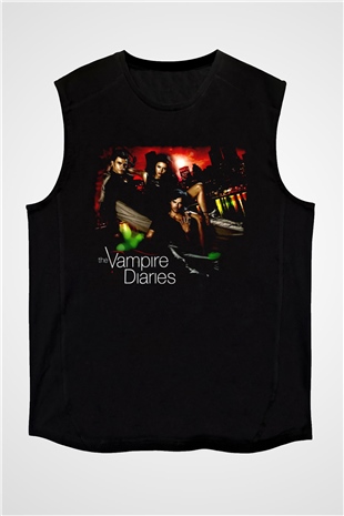 The Vampire Diaries Siyah Unisex Kolsuz Tişört