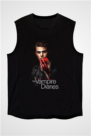 The Vampire Diaries Siyah Unisex Kolsuz Tişört
