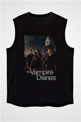The Vampire Diaries Siyah Unisex Kolsuz Tişört