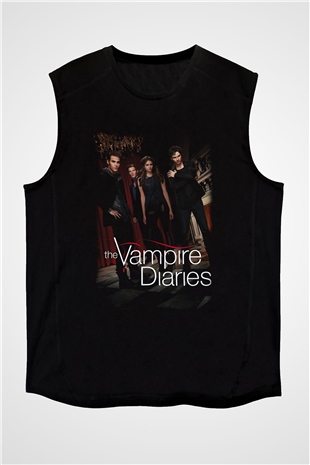 The Vampire Diaries Siyah Unisex Kolsuz Tişört