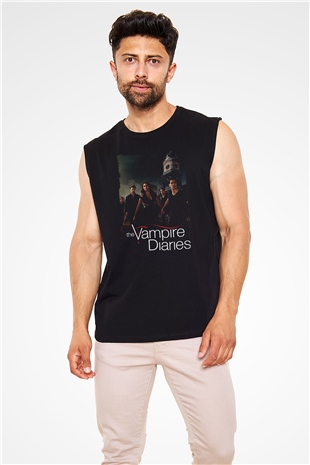 The Vampire Diaries Siyah Unisex Kolsuz Tişört