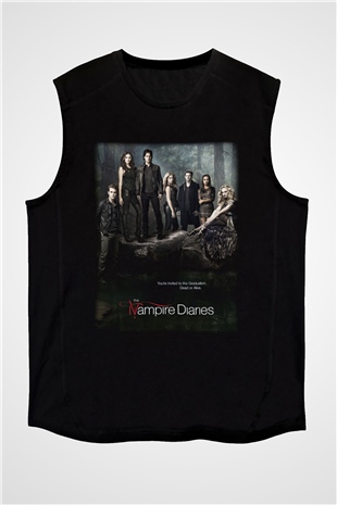 The Vampire Diaries Siyah Unisex Kolsuz Tişört