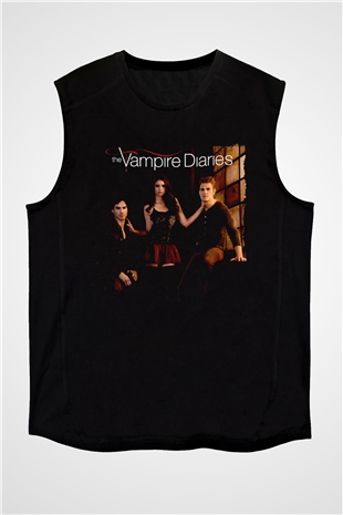 The Vampire Diaries Siyah Unisex Kolsuz Tişört