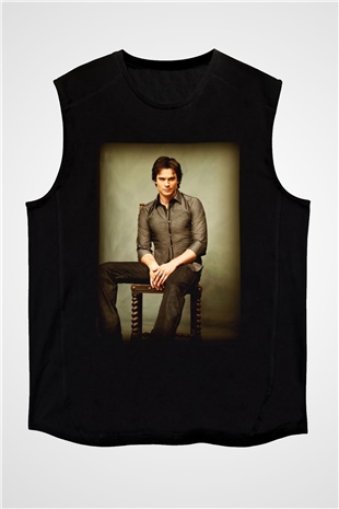 The Vampire Diaries Siyah Unisex Kolsuz Tişört