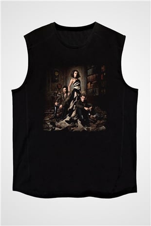 The Vampire Diaries Siyah Unisex Kolsuz Tişört