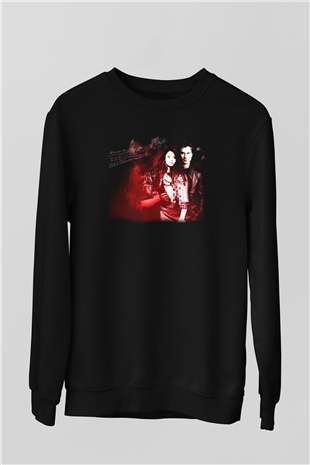 The Vampire Diaries Siyah Unisex Sweatshirt