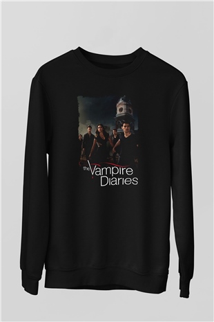 The Vampire Diaries Siyah Unisex Sweatshirt