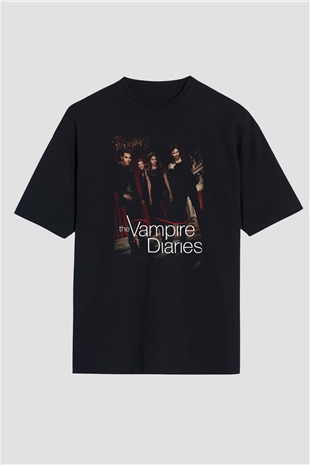 The Vampire Diaries Siyah Oversize Tişört Oversize T-shirt