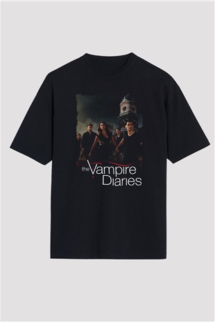 The Vampire Diaries Siyah Oversize Tişört Oversize T-shirt
