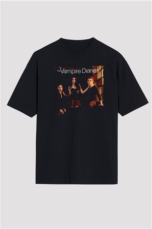 The Vampire Diaries Siyah Oversize Tişört Oversize T-shirt