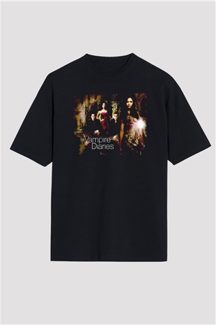 The Vampire Diaries Siyah Oversize Tişört Oversize T-shirt