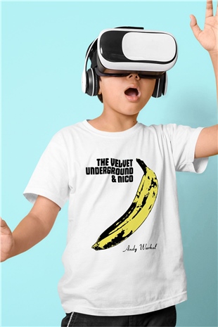 The Velvet Underground Baskılı Beyaz Unisex Çocuk Tişört