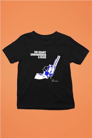 The Velvet Underground Baskılı Siyah Unisex Çocuk Tişört