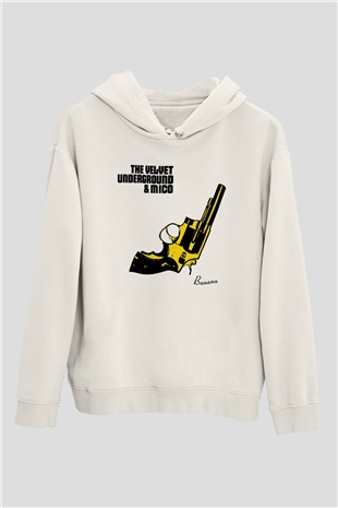 The Velvet Underground Beyaz Unisex Hoodie