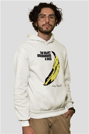 The Velvet Underground Beyaz Unisex Hoodie
