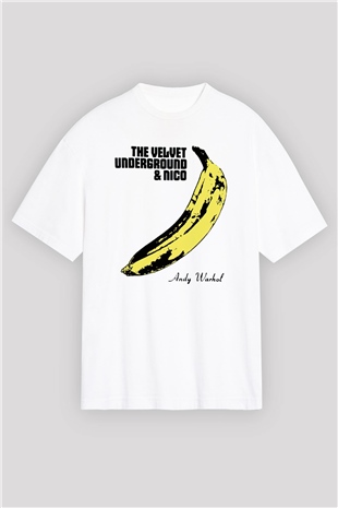 The Velvet Underground Beyaz Unisex Oversize Tişört T-Shirt