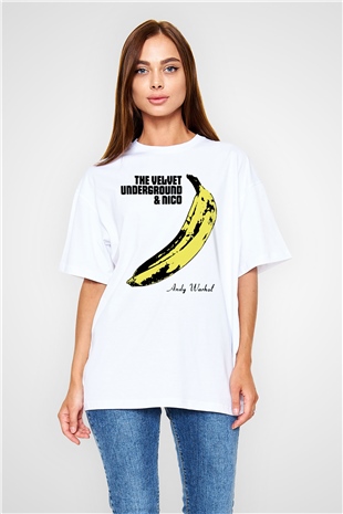 The Velvet Underground Beyaz Unisex Oversize Tişört T-Shirt