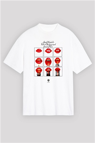 The Velvet Underground Beyaz Unisex Oversize Tişört T-Shirt
