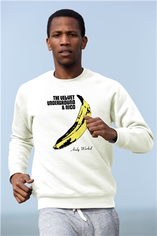 The Velvet Underground Beyaz Unisex Sweatshirt