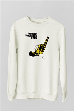 The Velvet Underground Beyaz Unisex Sweatshirt