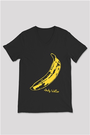 The Velvet Underground Siyah Unisex V Yaka Tişört T-Shirt